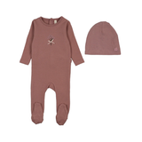 LILETTE STITCHED GRAPHIC VELOUR FOOTIE SET (3M-6M)