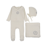 LILETTE VELOUR CREST EMBLEM LAYETTE SET (3M-6M)