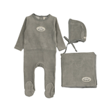 LILETTE VELOUR PATCH LAYETTE SET (3M-6M)
