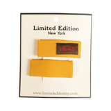 LIMITED EDITION CANVAS LOGO PATCH SNAP SET MUSTARD