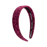 LIMITED EDITION LEOPARD KNIT HEADBAND RASPBERRY