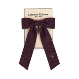 LIMITED EDITION BRUSHED WOOL BOW PLUM