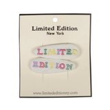 LIMITED EDITION WHITE EMB LOGO SNAP CLIP SET(OS)