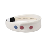 LIMITED EDITION DENIM SNAP FLAP HEADBAND WHITE (OS)