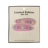 LIMITED EDITION PINK EMB LOGO SNAP CLIP SET(OS)