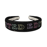 LIMITED EDITION EMB LOGO HEADBAND BLACK DENIM (OS)