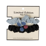 LIMITED EDITION DENIM SNAP MINI SCRUNCHIE SET (OS)