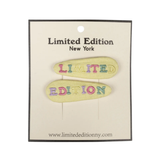 LIMITED EDITION YELLOW EMB SNAP CLIP SET (OS)