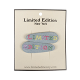 LIMITED EDITION LGT BLUE EMB LOGO SNAP CLIP SET (OS)