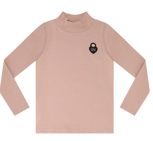 LITTLE PARNI SOLID MOCKNECK TOP(2-10Y)