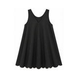 LITTLE TEMPEST TAFFETA SCALLOP HEM JUMPER W/SHIRT(2-16Y)