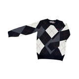 LITTLE PARNI BOYS ARGYLE SWEATER (2-16Y)