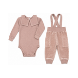 LITTLE PARNI VELOUR OVERALL SET (12M-3Y)