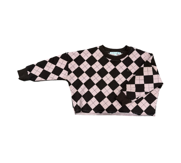 LITTLE PARNI ARGYLE SWEATSHIRT (3-16Y)