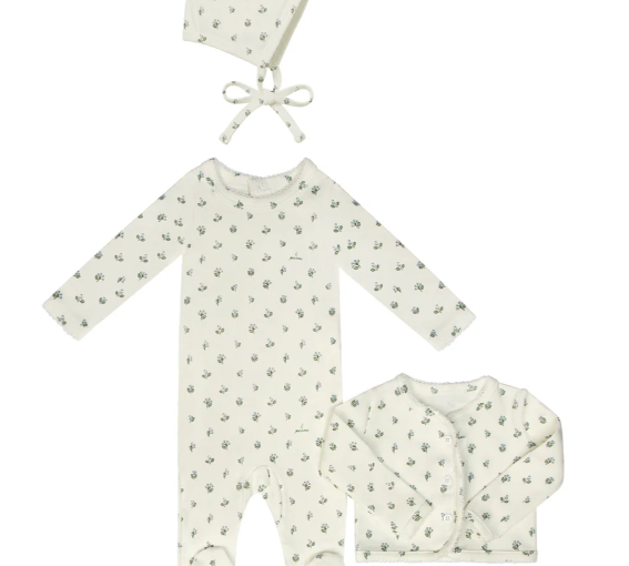 LITTLE PARNI CARDIGAN LAYETTE SET W/BONNET(3M-18M)