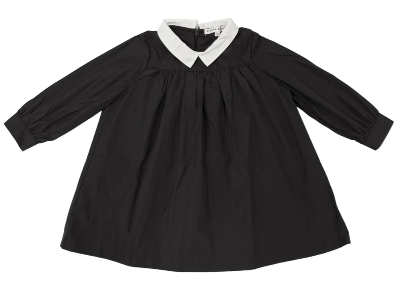 LITTLE PARNI COLLAR TAFFETA DRESS(2-14Y)