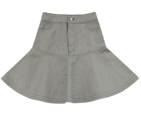 LITTLE PARNI DENIM SHORT SKIRT (3-12Y)