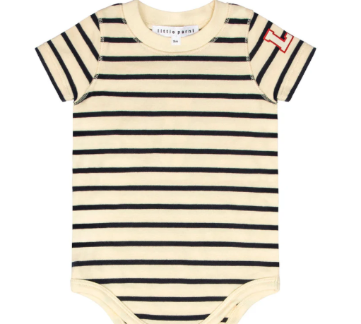 LITTLE PARNI WIDE STRIPED ONESIE (6M-2Y)