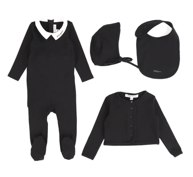 LITTLE PARNI STRETCHIE CARDI & BONNET SET(3M-18M)