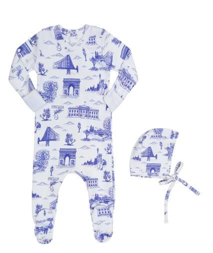 LITTLE PARNI STRETCHY CANVAS PAJAMAS (6M-18M)