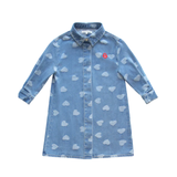 LITTLE PARNI DENIM HEART DRESS (3-16Y)