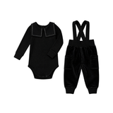 LITTLE PARNI VELOUR OVERALL SET (12M-3Y)