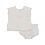LITTLE TEMPEST JACQUARD SCALLOP ROMPER (12M-24M)