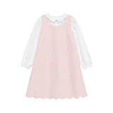 LITTLE TEMPEST TAFFETA SCALLOP HEM JUMPER W/SHIRT(2-14Y)