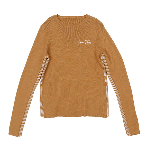 LUNA MAE JEAN RIBBED KNIT TOP (XS-XL)