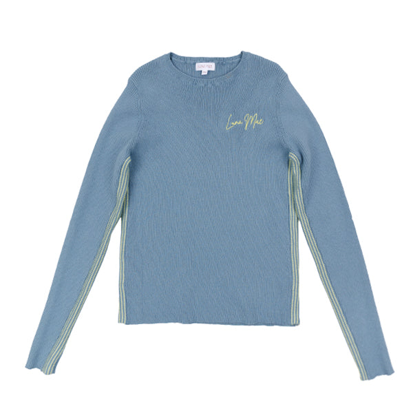 LUNA MAE JEAN RIBBED KNIT TOP (XS-XL)