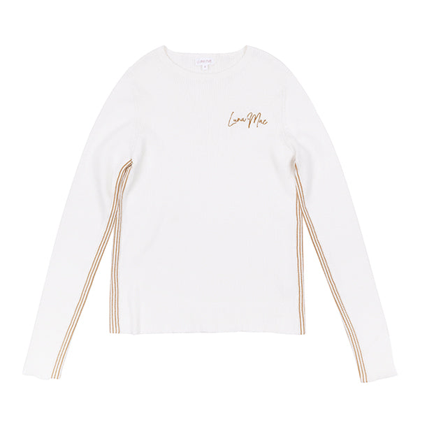 LUNA MAE JEAN RIBBED KNIT TOP (XS-XL) - Klade Children's Boutique