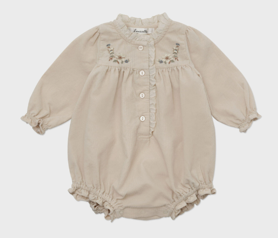 LOUISIELLA AMELI CORDUROY ROMPER(6M-18M)