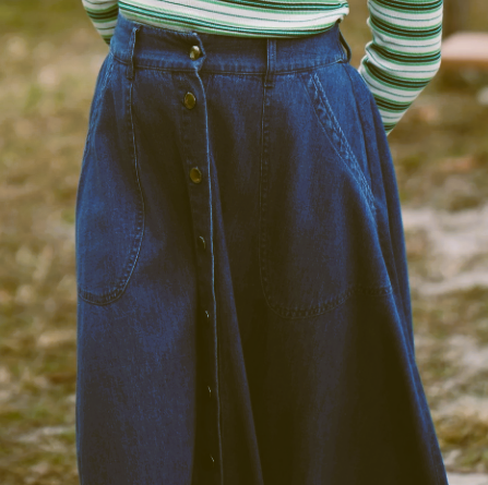LUNA MAE ARIA BUTTON DOWN SKIRT (XS-XL)