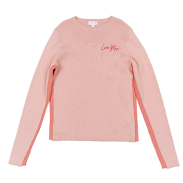 LUNA MAE JEAN RIBBED KNIT TOP (XS-XL)