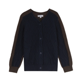 MANN TWO TONE CABLE CARDIGAN (2-12Y)