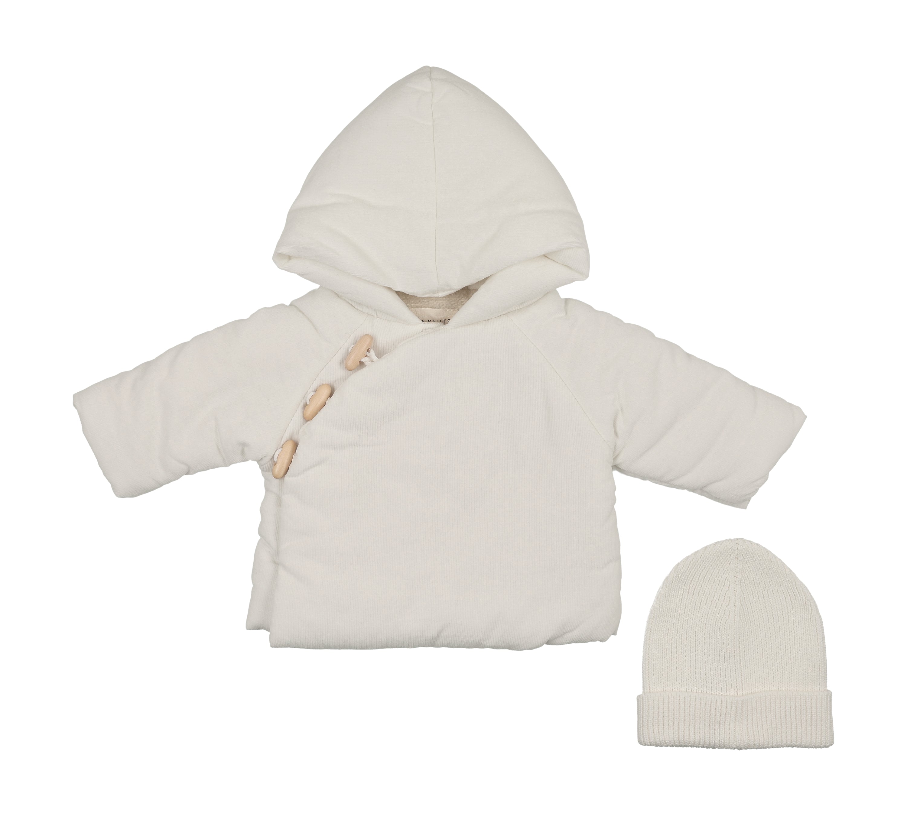 MEMA KNITS CORDUROY JACKET W/KNITTED BEANIE (3M-18M)