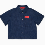 MAX & CO CHAMBRAY BUTTON UP SHIRT (10-16Y)