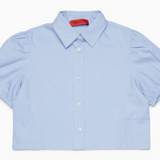 MAX & CO CROPPED BUTTON UP BLOUSE (10-16Y)