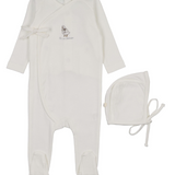 MEMA KNITS DUCK FOOTIE W/BONNET (3M-9M)