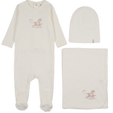 MEMA KNITS HORSE ROCKER FOOTIE 3PC SET (1M-6M)