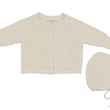 MEMA KNITS KNIT JACKET W/BONNET (3M-12M)