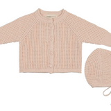 MEMA KNITS KNIT JACKET W/BONNET (3M-12M)