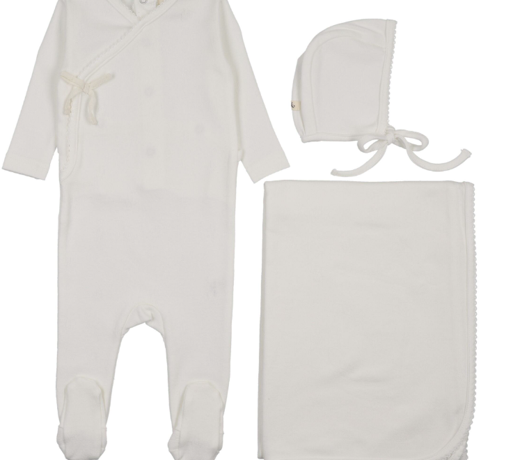 MEMA KNITS POINTELLE FOOTIE 3PC SET (1M-6M)