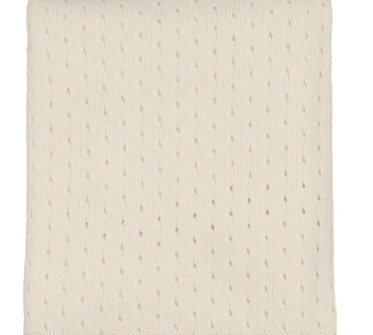 MEMA KNITS POINTELLE KNIT BLANKET (OS)