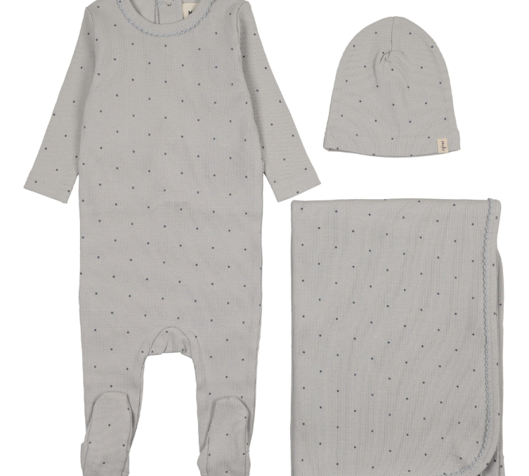 MEMA KNITS POLKA DOT 3PC SET (1M-6M)