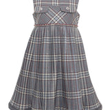MIMISOL TARTAN PINAFORE DRESS (4-8A)