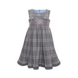 MIMISOL TARTAN PINAFORE DRESS (4-8A)