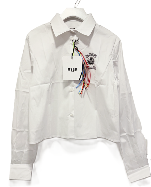 MSGM GIRLS BOXY POPLIN SHIRT (12-14Y) - Klade Children's Boutique