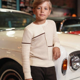 MOTU BENJAMIN MIX KNIT CREWNECK (2-16Y)