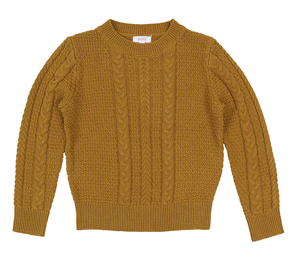 MOTU ADLER MIXED CABLE CREW TOP (2-16Y)